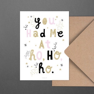 Carte de Noël / YOU HAD ME / Carte postale amusante pour Noël avec un dicton amusant - pour les amis, la famille, les collègues