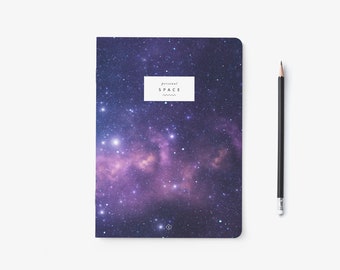 Notizheft / UNIVERSE / Umschlag mit Galaxien, Universum, perfekt als Geschenk für die Freundin oder Mama, auch Planer oder Skizzenbuch