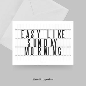 Postkarte / SUNDAY MORNING / Witzige und schöne Grußkarte mit Spruch – Humorvolle Geschenkidee für Freunde, Familie & Kollegen, Wochenende