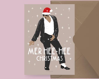 Weihnachtskarte / MER HEE-HEE / Lustige Postkarte zu Weihnachten mit witzigem Spruch – für Freunde, Familie, Kollegen