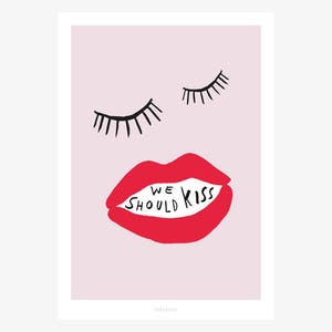 Poster mural / We Should / Love, wedding, living room decoration, housewarming gift, art print, as a gift