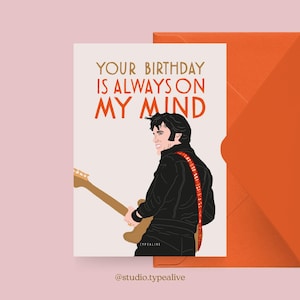 Carte d'anniversaire / ON MY MIND / Carte d'anniversaire amusante avec un dicton amusant - parfaite pour le 30e ou le 40e anniversaire d'un ami