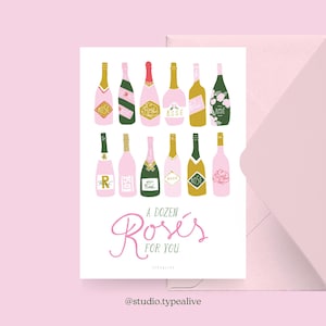 Carte d'anniversaire / ROSES / Carte d'anniversaire amusante avec un dicton amusant - parfaite pour le 30e ou le 40e anniversaire d'un ami