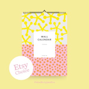 Wall calendar / PATTERN / Calendar for 2025, colorful floral pattern, birthday calendar A4, gift for birthday, Christmas