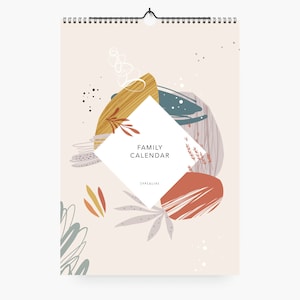 Family calendar / FLORAL / DIN A3, appointment planner for the family, calendar, with 5 columns, wall calendar, Christmas gift