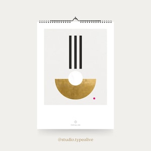 Wall calendar / GEOMETRY / DIN A3, abstract shapes, calendar, birthday calendar 2025, as a birthday present, Christmas present