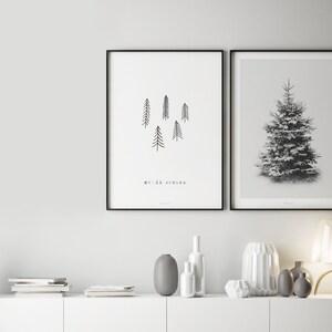 Snow Fir No. 1 / Hiver, Neige, Fine Art-Print, Wall-Art, Minimal Poster Art, Typography Art, Premium Poster, Art Print Poster image 2