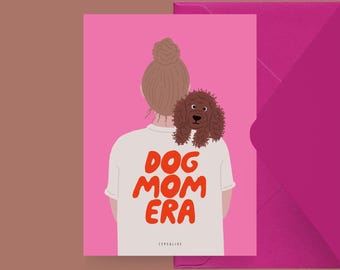 Tarjeta de felicitación / Petisfaction "Perros" ERA DE MAMÁS PERRITAS / tarjeta divertida para amigos con un perro o cachorro nuevo y una frase divertida para compañeros de trabajo y familiares