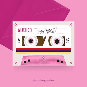 Geburtstagskarte / TAPE YOU ROCK / Lustige Geburtstagskarte mit witzigem Spruch – Perfekt für 30. oder 40. Geburtstag von Freunden