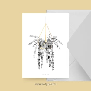 Carte pour diverses occasions / JUNGLE URBAINE NO. 1 /Carte postale pour de nombreuses occasions - comme salutation ou invitation pour les amis et la famille, minimaliste