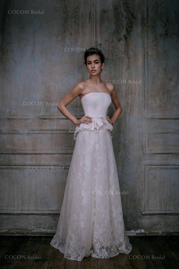 mikado silk wedding dress