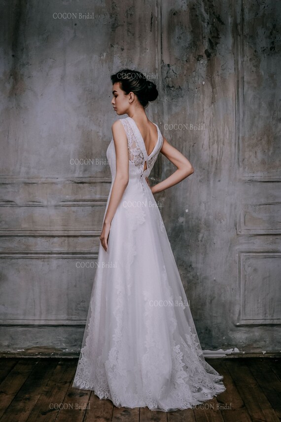 Designer Classic Wedding Dress Elegant And Chic Wedding Gown Etsy