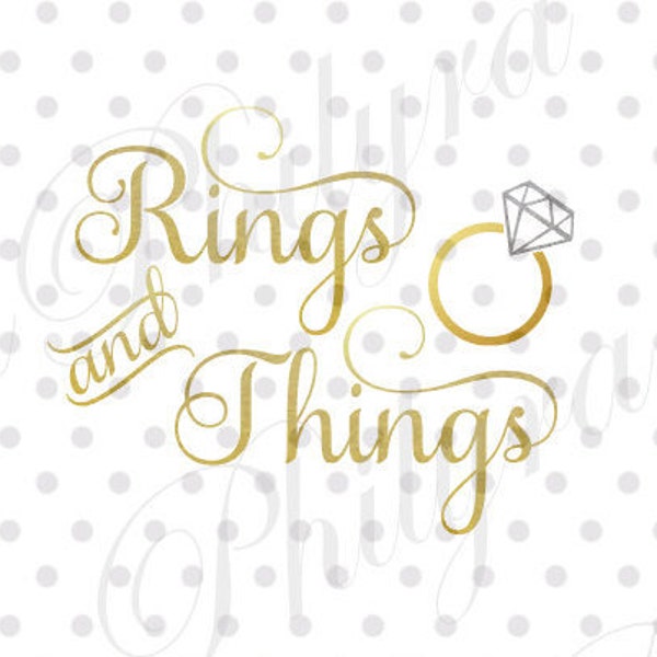 Rings and Things, Digital File , SVG, DXF, PDF, Instant Download