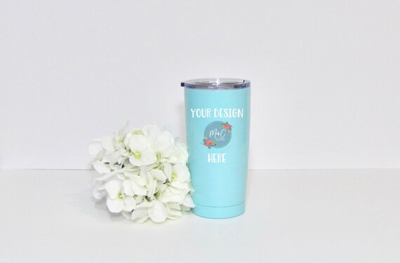 Download Blue Tumbler Mockup Stainless Steel Tumbler Cup Mockup Etsy