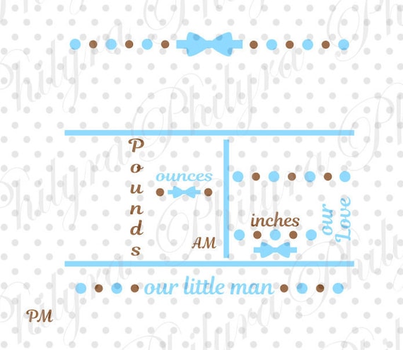 Download Baby Boy Birth Statistic Template Birth Announcement Svg Etsy
