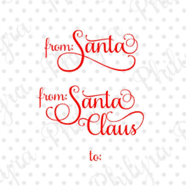 From Santa svg, From Santa Clause Svg, Christmas, Santa, Santa Claus,Digital Cutting File,DXF,SVG,