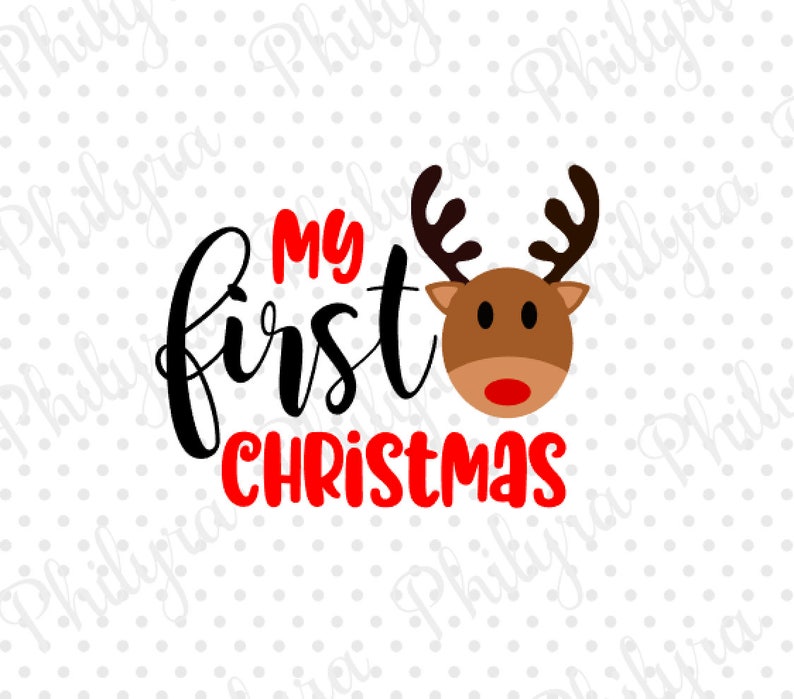 Download My First Christmas svg Christmas Svg Reindeer Digital | Etsy