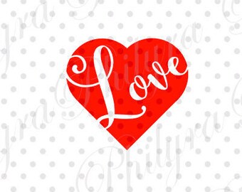 Love Heart SVG, Svg, Digital Cutting File, PDF,DXF