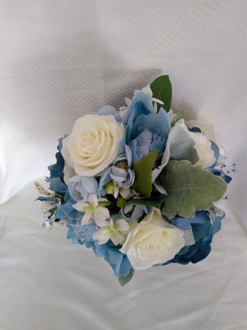 Bouquets Blue And White Bridal Bouquet Bouquets Corsages