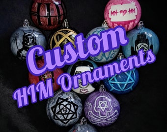 Custom Hand-painted HIM or VV Ornaments - Choose Your Ornaments Themes - Price Per Ornament - Shatterproof - Made to Order
