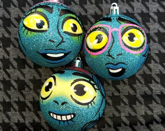 The Fates | Set of 3 Lore Olympus Inspired Hand-Painted Handmade Shatterproof Ornaments | Lachesis, Atropos and Clotho | Ready to Ship!