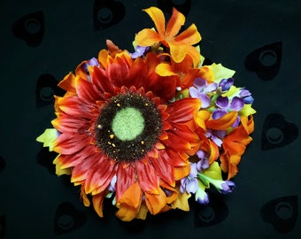 Harvest Goddess Clip - Venus in Bloom Goddess Crowns- Clip-on Floral Headpiece - Ready to Ship