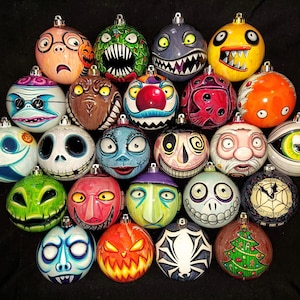 Pre-Order Any Character Nightmare Before Christmas Pick Your Favorites Hand-Painted, Highly Detailed, Made-to-Order, Price Per Ornament image 1