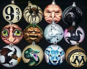 Custom Painted Ornament Sets - Choose Any Theme! Hand Painted Shatterproof Ornaments Personalized for Any Occasion.