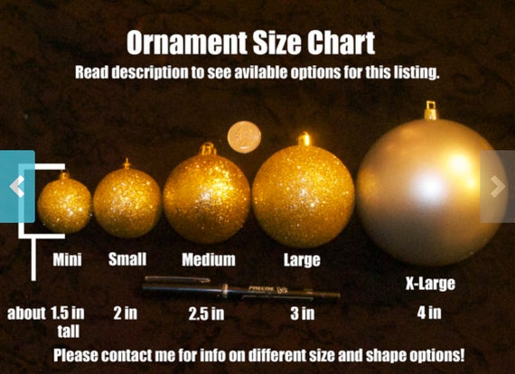 Christmas Ornament Size Chart