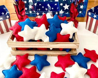 Handmade loose felt stars 3”