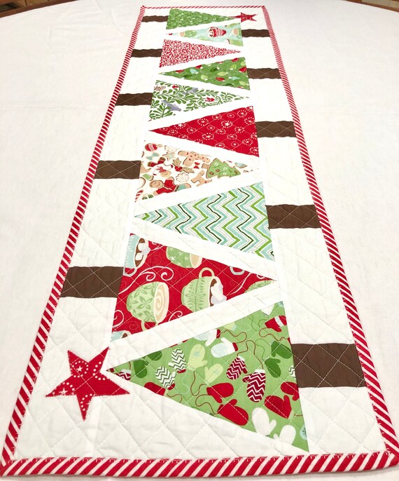 Christmas Tree Table Runner Quilted Christmas Table Runner 631