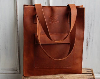 Brown leather tote, leather tote bag, leather tote, tote bag, leather shoulder bag, leather bag, leather handbag, shoulder bag