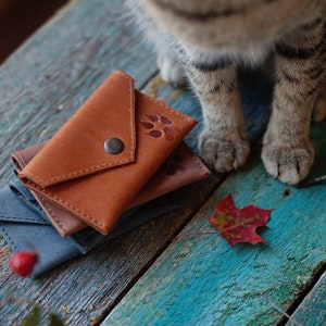 Leather minimalist Coin - Card Purse