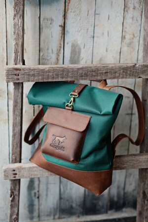 Sac à Dos En Toile Et Jute Julie Lettre Fleur - Fermeture Par Cordelettes - Fabriqué à Rennes