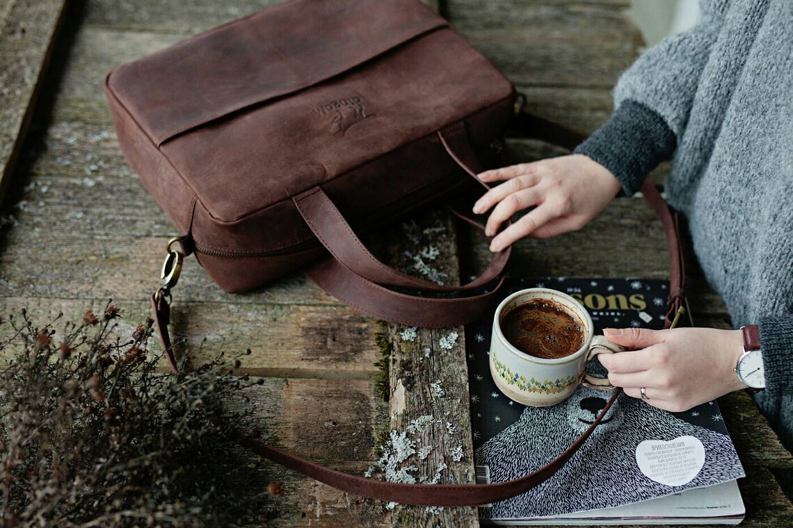Laptop bag leather laptop bag laptop messenger bag mens Etsy