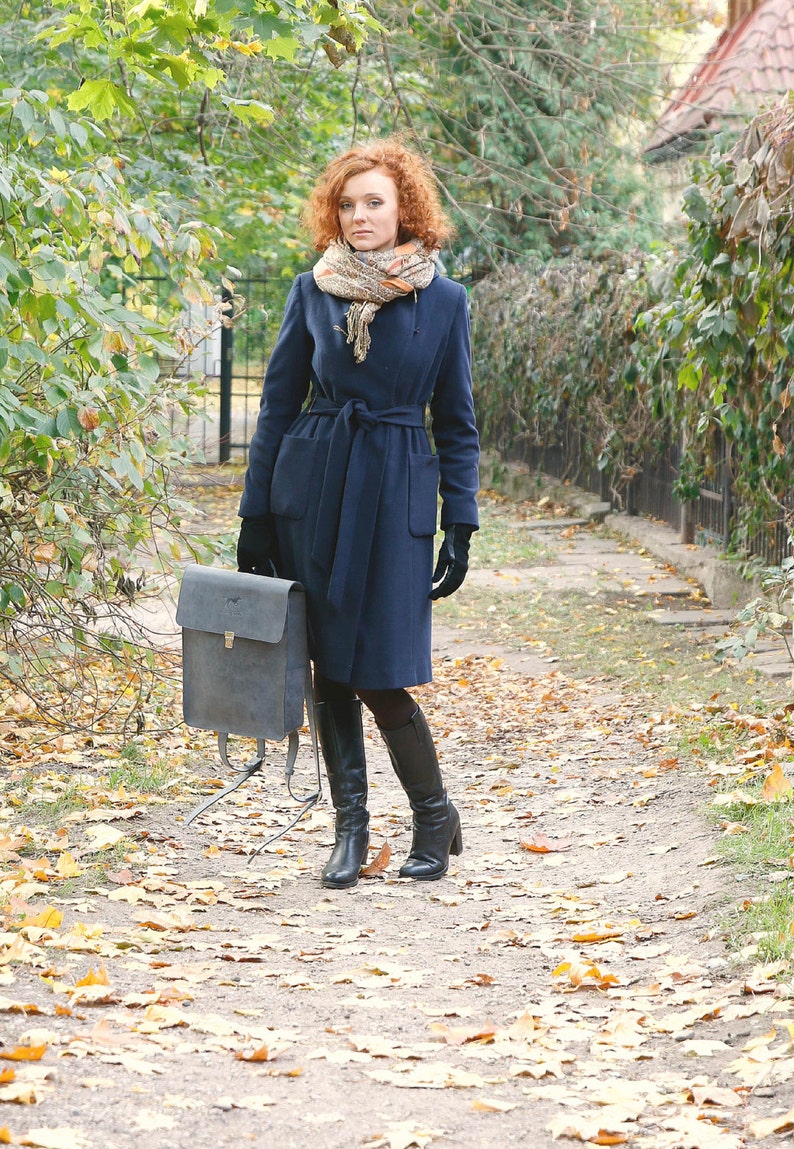 Grey Genuine Leather Backpack Grey Leather Rucksack Etsy