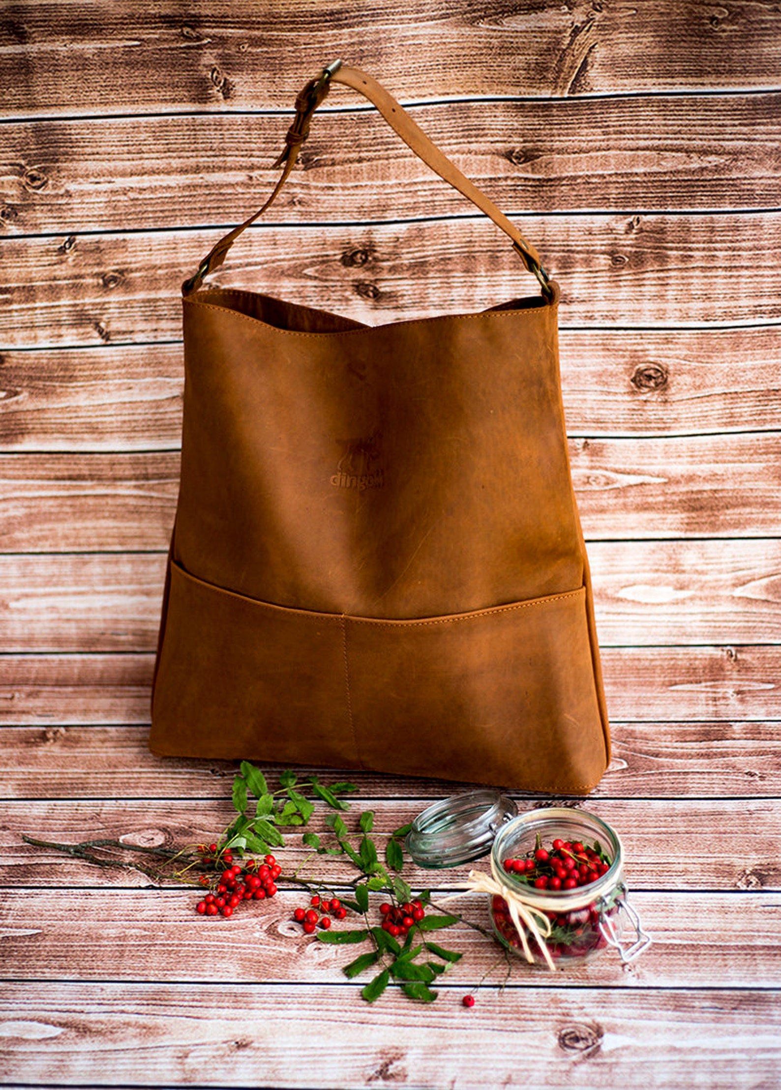 Amani Leather Hobo Bag main image 0