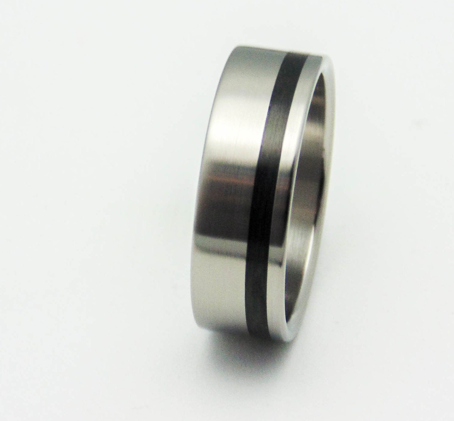 Titanium and Carbon fiber ring | Etsy