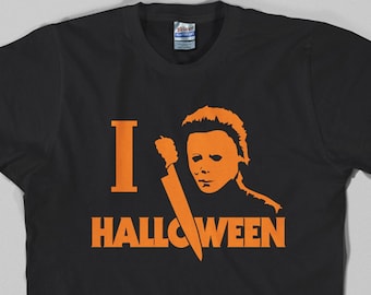 I Love Halloween 1978 T Shirt, funny, spooky, vintage retro horror movie haddonfield illinios film Graphic tee