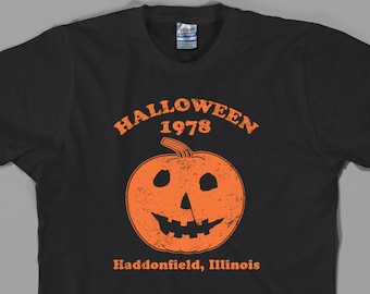Halloween 1978 T Shirt, vintage retro michael myers jamie lee curtis horror movie haddonfield illinios film Graphic tee, All Sizes & Colors