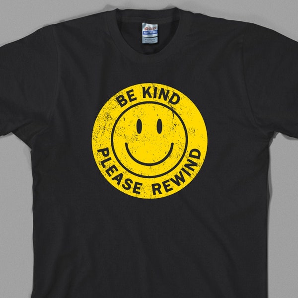 Be kind please rewind T Shirt, vhs logo, vcr, video cassette, tape, vintage, recorder, 80s - Graphic tee, All Sizes & Colors