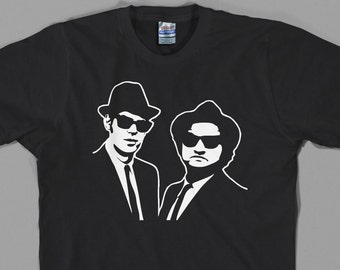 Blues Brothers T Shirt, jake, elwood, movie, retro, snl, bluesmobile, 80s, 70s, cult, comedy, funny - Graphic tee, All Sizes