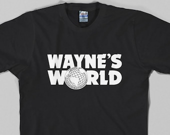 Wayne's World T Shirt  - waynes, logo, snl, movie, wayne stock, garth, 90s - Graphic tee, All Sizes & Colors