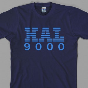 2001 Space Odyssey HAL T Shirt 9000, ibm, retro computer, logo, stanley kubrick, sci fi, film, cinema, Graphic Tee, All Sizes & Colors image 1