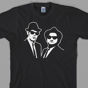 Blues Brothers T Shirt, jake, elwood, movie, retro, snl, bluesmobile, 80s, 70s, cult, comedy, funny - Graphic tee, All Sizes