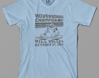 Hoverboard Champion T Shirt  -  back to the future, marty mcfly, hill valley hover board, 80s film - Graphic Tee, All Sizes & Colors