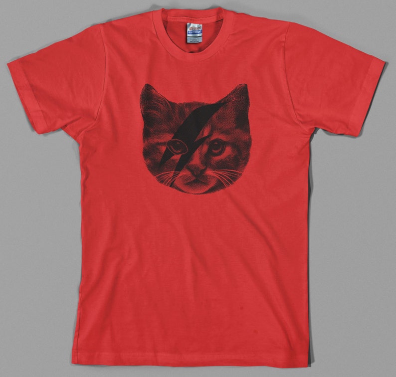 Ziggy Stardust Cat T Shirt Kitten I Love Cats Kitty Meow - Etsy