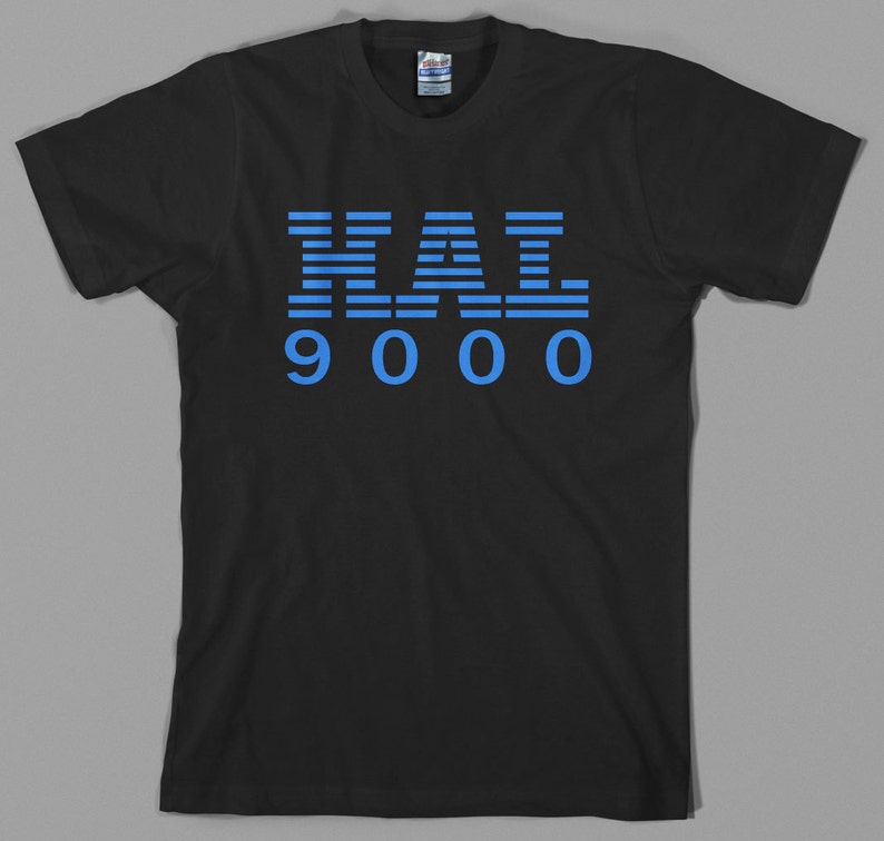 2001 Space Odyssey HAL T Shirt 9000, ibm, retro computer, logo, stanley kubrick, sci fi, film, cinema, Graphic Tee, All Sizes & Colors image 3