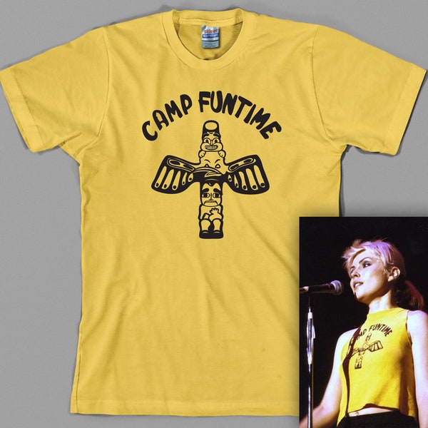 Camp Funtime T Shirt wie getragen von Debbie Harry, Deborah, 70er Jahre, klassischen Rock, Punk, Disco, Spaß Zeit - Grafik-t-Shirt, alle Größen & Farben