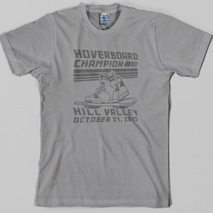 Hoverboard Champion T Shirt back to the future, marty mcfly, hill valley hover board, 80s film Graphic Tee, All Sizes & Colors image 4